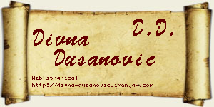Divna Dušanović vizit kartica